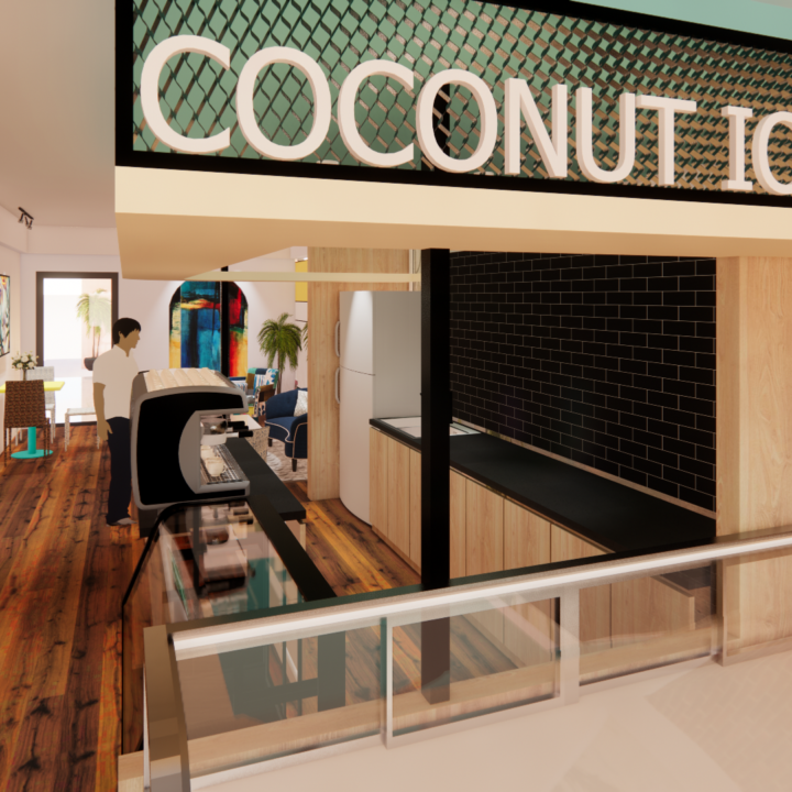 Ice cream parlour design by Architect Phuket Nay