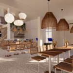 Commercial restaurant 3D concept design on Koh Samui by architect samui nay