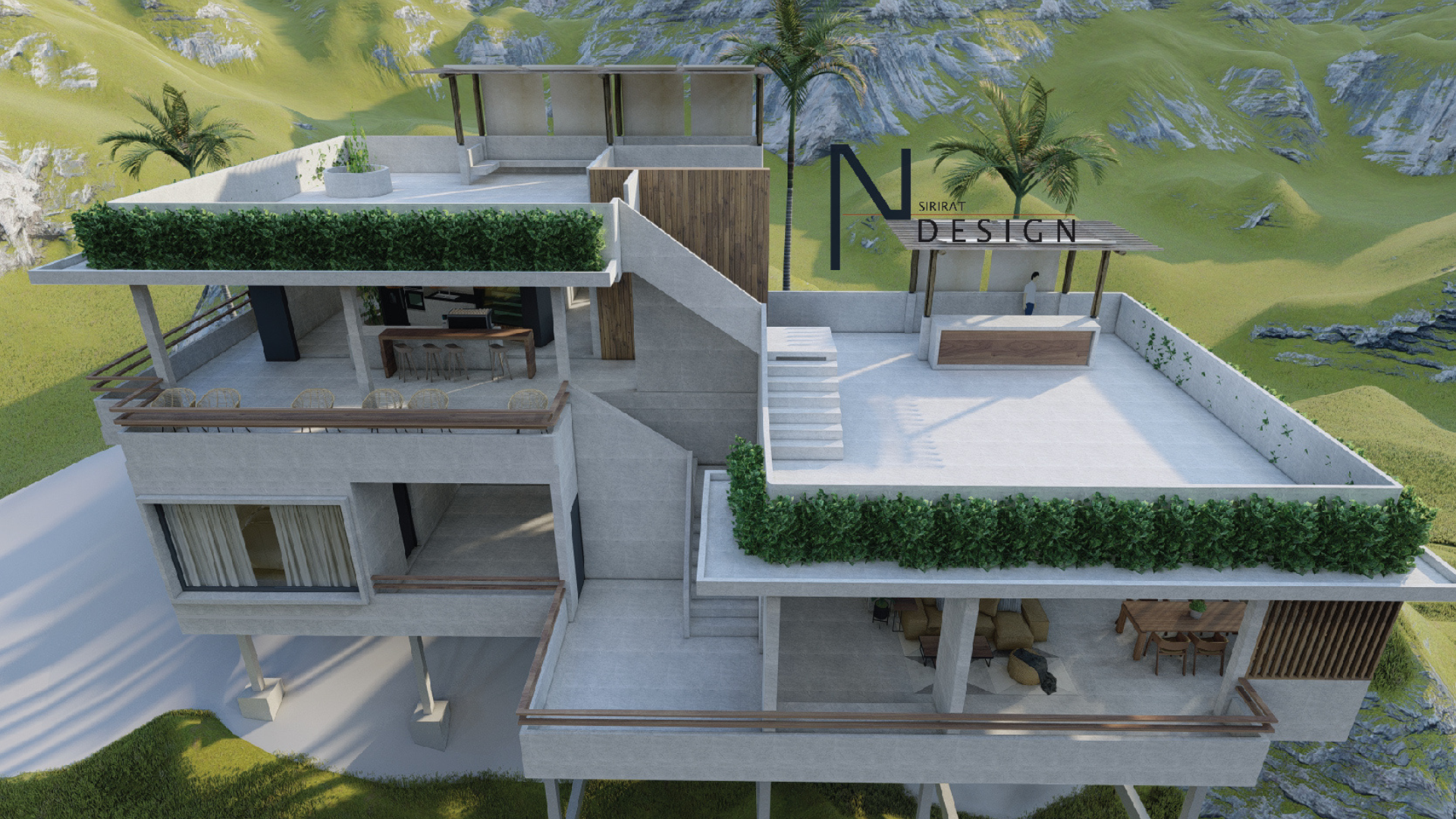 Rocco Hill 3D rendering by Architect Phuket Nay of a villa